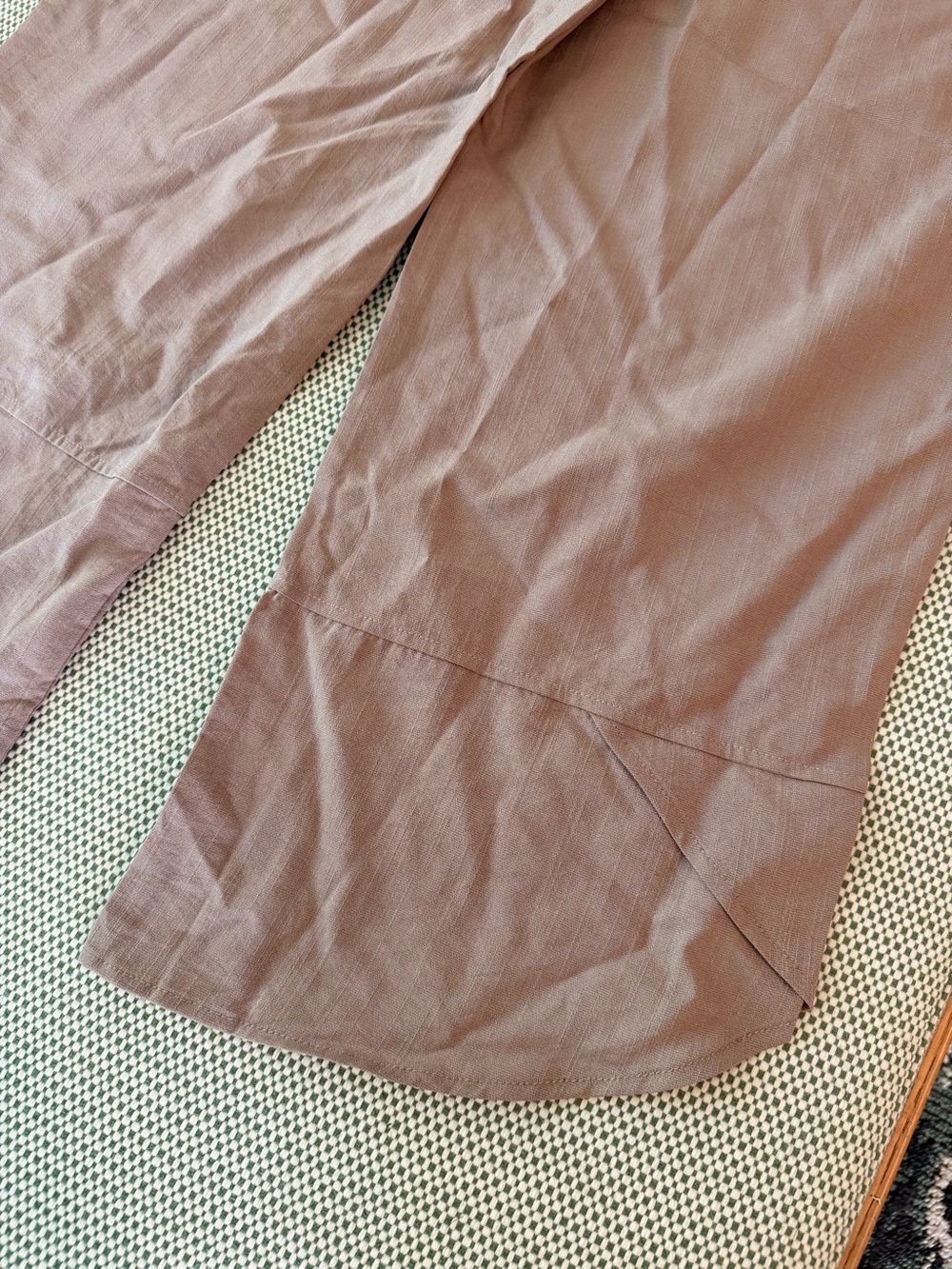 Wide-Leg Drawstring Pants Tulip Hem in Beige #335 - Picture 9 of 16